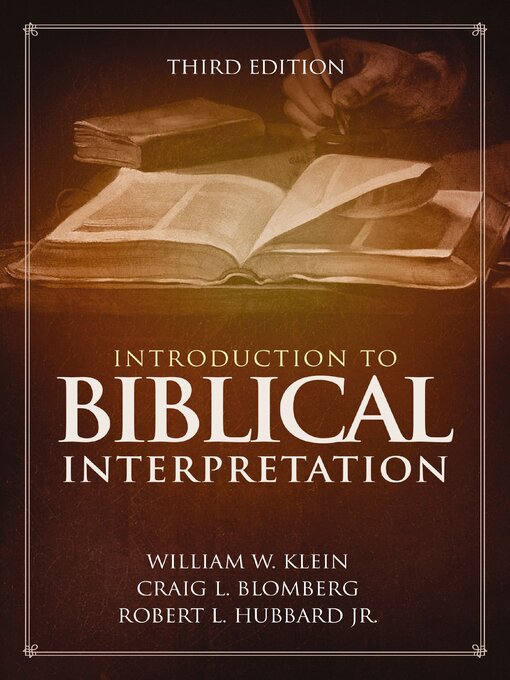 Title details for Introduction to Biblical Interpretation by William W. Klein - Wait list